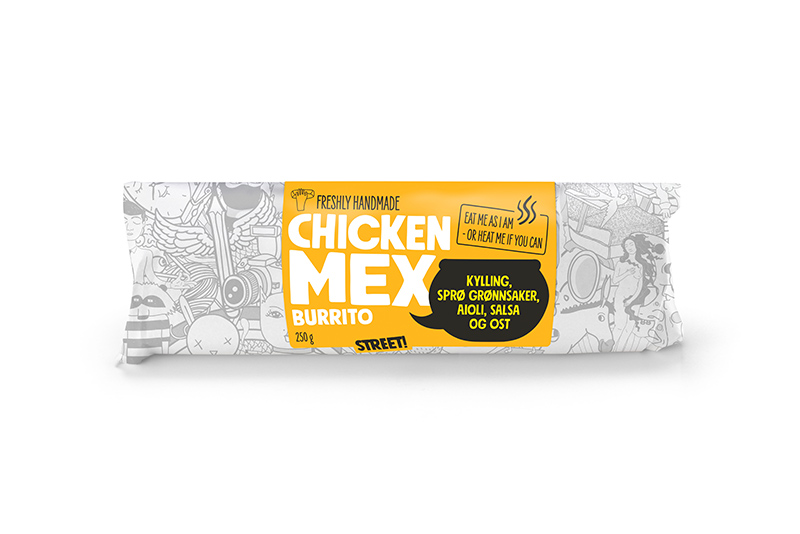 Street burrito chicken mex