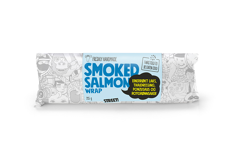 Street wrap smoked salmon