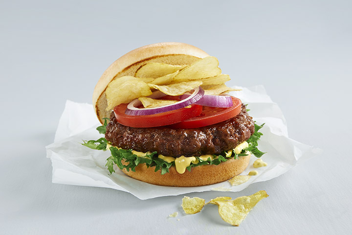hamburger bearnaisesaus og chips 150g-250g