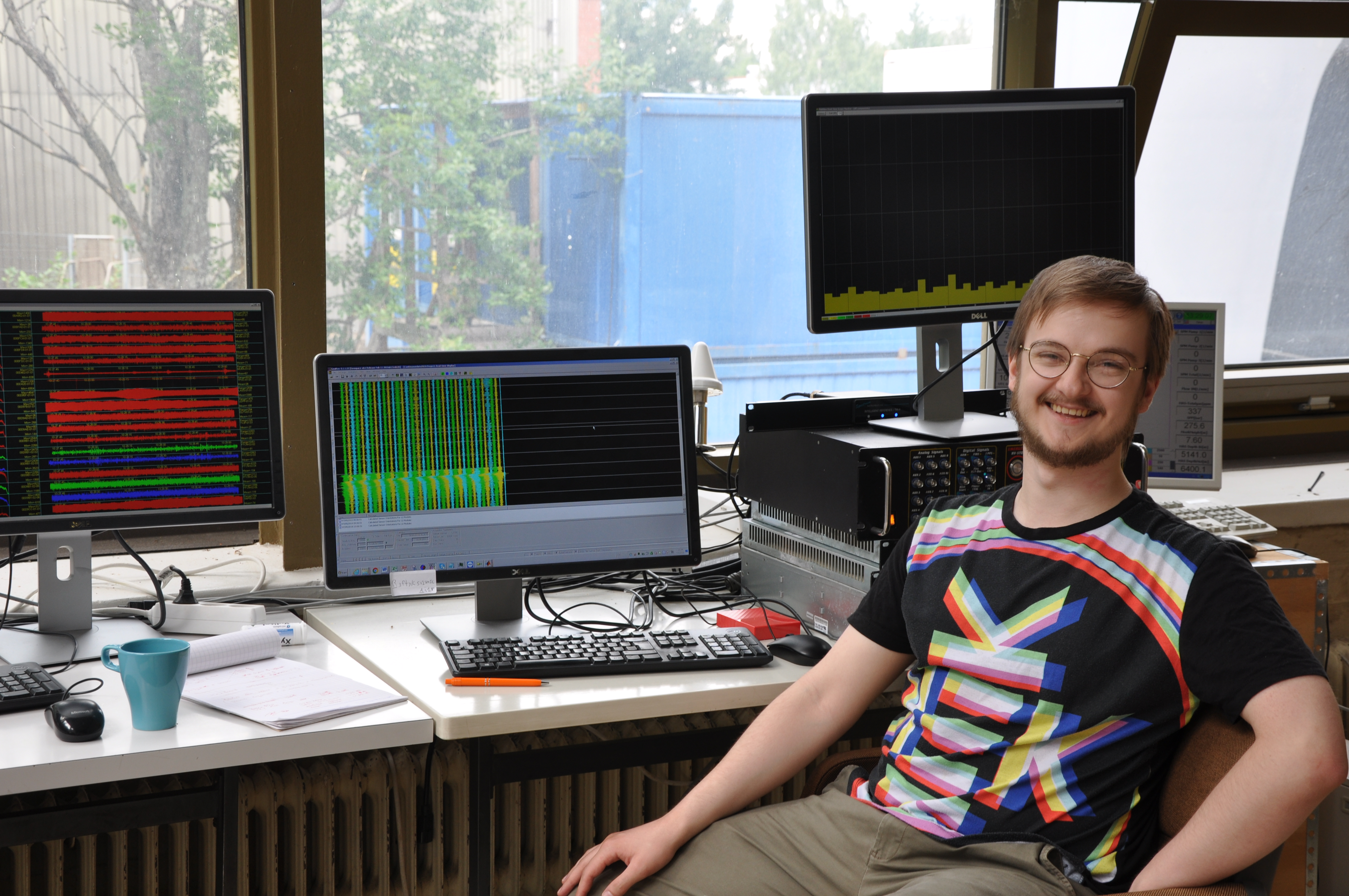 Kalle at Otaniemi control room