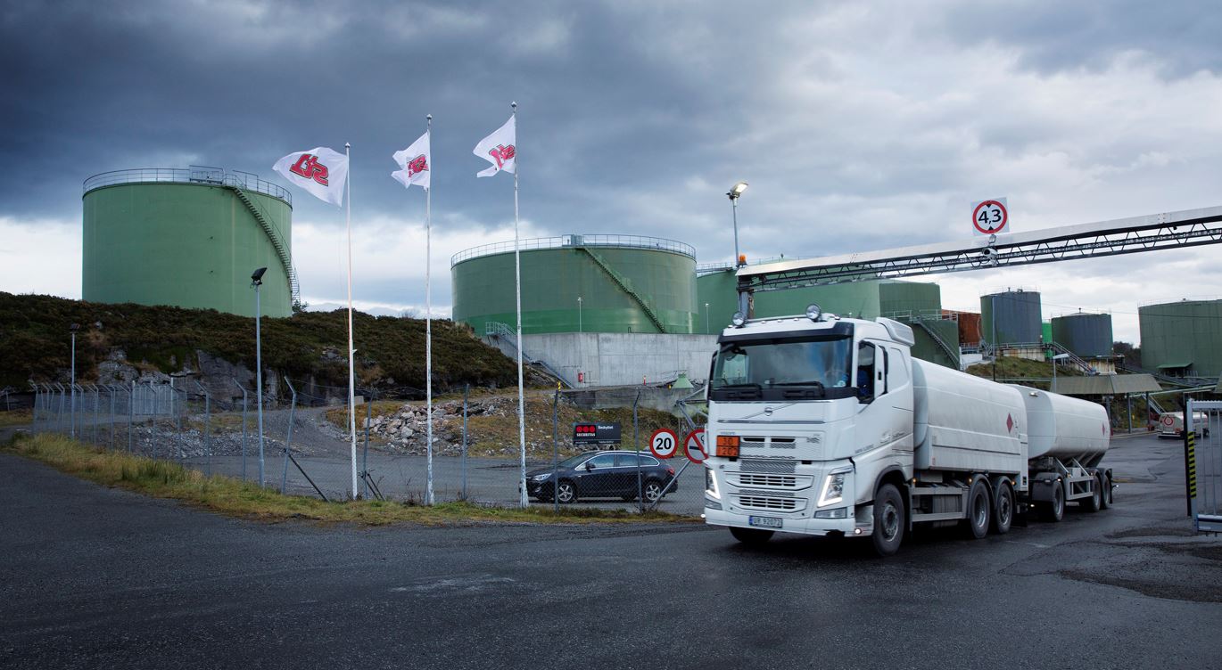 Truck at refinery