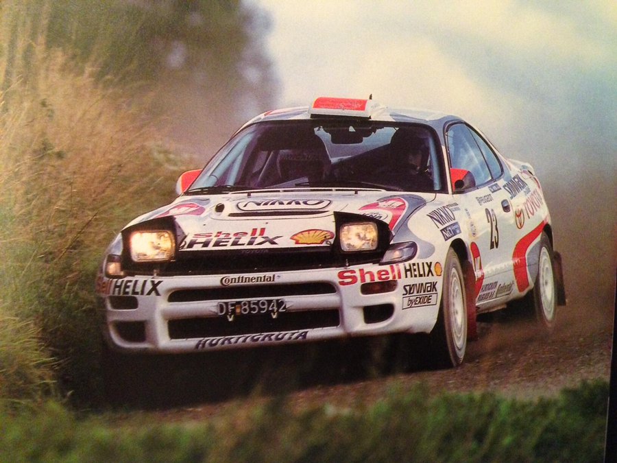 Følger i fars fotspor: Petter Solberg i en Toyota Celica fra 1998 med Shell-samarbeid